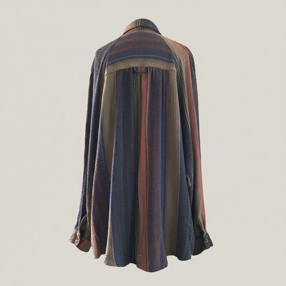 Urban Outfitters BDG Colorful Striped Casual Ovesized Long Sleeve Shirt - S - Picture 4 of 8